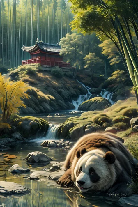 ((tachi-e)), original,(illustration:1.1),(best quality),(masterpiece:1.1), (extremely detailed CG unity 8k wallpaper:1.1),(ecchi0.5), (trees:0.5), (flowers:0.6) ,(birds:0.2), (bamboo0.1), lakes,(panorama shot:1.4),(full body:1.05),(solo:1.2), (ink splashing),(color splashing),((watercolor)), clear sharp focus,1girl ,((chinese style )),(flowers,woods),outdoors,rocks, looking at viewer, make happy expressions,soft smile,pure,beautyfull detailed face and eyes,beautyfull intricacy clothing decorative pattern details, black hair,black eyes,Hangzhou, wuchangshuo, wuchangshuo in background,cute panda,<lora:moxin_1010:0.8>,((arms behind back)),
abstract dream, space, intricate, grand scale, alone, cinematic film still, insane detail, sharp focus, depth of field, realistic lighting, (realistic perspective), complex, (multiple subjects), 4k HDR,
<lora:add_detail:0.5> <lora:more_details:0.25> <lora:FantasyWorldV1:0.25>