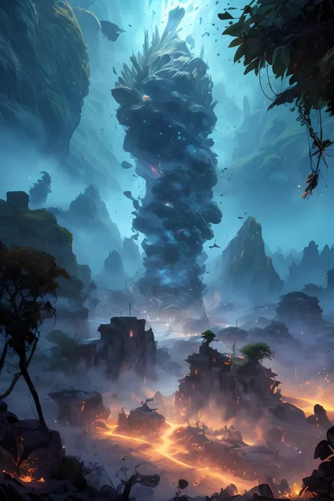 Highly detailed cinematic film still, wide angle landscape shot, otherworldly dark fantasy jungle world,villages, creatures, (lush vegetation), (mountains:1.1), (god rays:0.4), dense alien jungle, toned body, (highly detailed, hyperdetailed, intricate), (lens flare:0.4), (bloom:0.5), particle effects, cinematic lighting, (soft lighting:0.6), prominent projected shadows, deep depth of field, (film grain:0.5), photographed on a Leica SL (Typ 601) Mirrorless Digital Camera, 50mm wide angle lens, F2.8 aperture, deep focus, (RAW), cinematic film still from Avatar,<lora:nebula:0.2>, <lora:Nebulae:0.2>,
abstract dream, space, intricate, grand scale, alone, cinematic film still, insane detail, sharp focus, depth of field, realistic lighting, (realistic perspective), complex, (multiple subjects), 4k HDR,<lora:add_detail:0.5>,<lora:more_details:0.25>,<lora:FantasyWorldV1:0.25>,