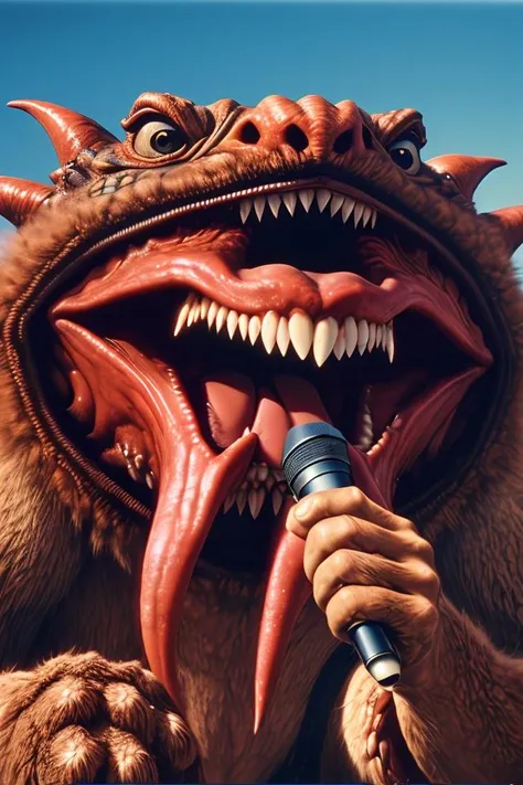 8k high quality, detailed, colorful analog photo, masterpiece, photorealistic, vibrant color film, masterclass, heavy (film grain), Fujicolor 400, Nikon F401,DUNGHUANG,DUNGHUANG BACKGROUND,MONSTER SHOUTING,open mouth,
<lora:add_detail:0.5> <lora:more_details:0.25> <lora:FantasyWorldV1:0.25>