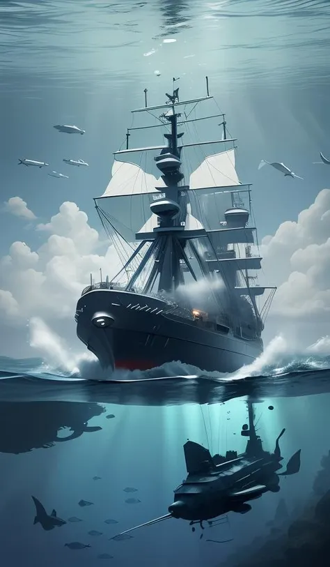 underwater,marine,attack ships,