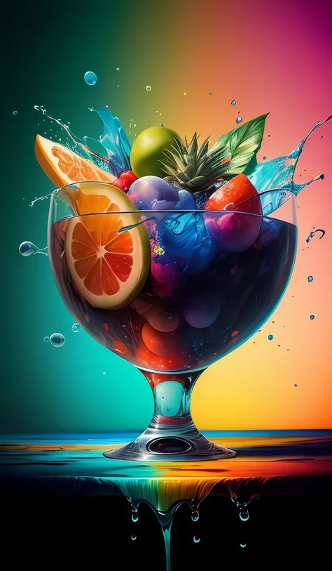 (flat color:1.1),(colorful:1.3),(masterpiece:1.2), best quality, masterpiece, original, extremely detailed wallpaper, looking at viewer,Abstract, 8K, photo shot from front, mid-body portrait, highly-detailed, lots of delicious tropical fruits with drops of moisture on table, a lot of details,floating colorful water,, mysterious expression,stuart little, in a modern and abstract setting, with bold and colorful abstract art, blurred background, bright lighting,<lora:add_detail:0.5>,<lora:more_details:0.25>,<lora:FantasyWorldV1:0.25>,