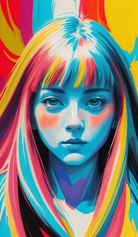 8k high quality, detailed, colorful analog photo, masterpiece, photorealistic, vibrant color film, masterclass, heavy (film grain), Fujicolor 400, Nikon F401,
Abstract, 8K, photo shot from front, mid-body portrait, highly-detailed, (flat color:1.1),(colorful:1.3),(masterpiece:1.2), best quality, masterpiece, original, extremely detailed wallpaper, looking at viewer,