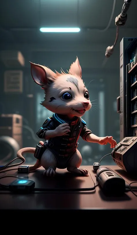 stuart little,electronics, motors, wires, buttons, lcd, artstation trending, unreal engine 5 <lora:add_detail:0.5> <lora:more_details:0.25> <lora:FantasyWorldV1:0.25>