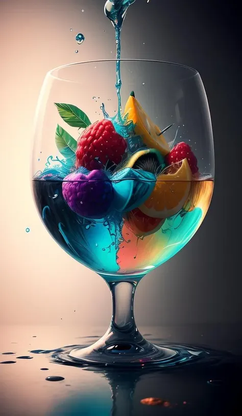 (flat color:1.1),(colorful:1.3),(masterpiece:1.2), best quality, masterpiece, original, extremely detailed wallpaper, looking at viewer,Abstract, 8K, photo shot from front, mid-body portrait, highly-detailed, lots of delicious tropical fruits with drops of moisture on table, a lot of details,floating colorful water,, mysterious expression,stuart little, in a modern and abstract setting, with bold and colorful abstract art, blurred background, bright lighting,<lora:add_detail:0.5>,<lora:more_details:0.25>,<lora:FantasyWorldV1:0.25>,