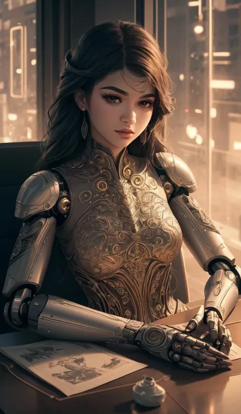 the portrait of an elegant, sophisticated, fashionable robotess idol, an ultrafine illustration of young half arab zendaya mix by kim jisu, intricate linework, neon wiring, fashion, porcelain skin, unreal engine 5 highly rendered, global illumination, radiant light, detailed and intricate environment, by rutkowski, artgerm, marvel comics