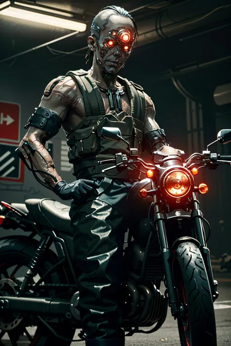 (masterpiece:1.2), (best quality:1.2), (high resolution:1.2)
<lora:epi_noiseoffset2:1>,
<lora:CyberDumDum:0.8>
CyberDumDum, 1boy, cyborg, glowing eyes, Posing by a classic motorcycle, clad in rugged biker attire, with an adventurous spirit