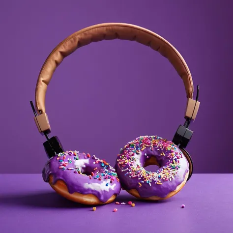 cinematic film still of <lora:Fine art photography style:1>
Juxtaposition of a pair of doughnuts headphones,simple background,food,no humans,purple background,doughnut,food focus,still life Juxtaposition,artistic,photography,dramatic light,dramatic shadow light,contrast,saturated color,cinematic,filmic,photographic,realistic,realism,perfection,perfect,Juxtaposed,opposite,different things,side by side,syncretism,antithesis,Juxtaposition style,still life , creative, photorealism, hyperrealism, Fine art photography style, Fine art cinematic photography style, shallow depth of field, vignette, highly detailed, high budget, bokeh, cinemascope, moody, epic, gorgeous, film grain, grainy