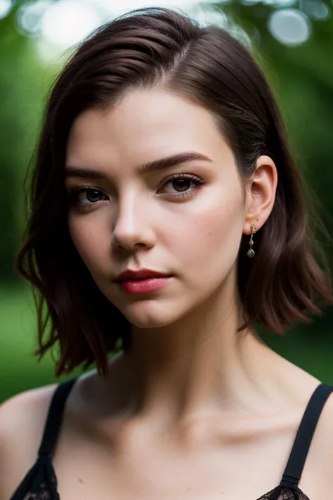 anyataylorjoy-4230, ((detailed skin, detailed face)), ((detailed eyes, beautiful eyes)), ((red lipstick, eyeliner, eye shadow, blush)), ,photo of a woman, RAW, close portrait photo, ((beautiful floral print sundress)),((short hair, pixie cut)), ((outdoors, gorgeous meadow, walking)), ((detailed skin, detailed face):1.2), ((detailed eyes, beautiful eyes)), 8k uhd, dslr, soft lighting, high quality, film grain, Fujifilm XT3 sharp focus, f 5.6,slight smile,