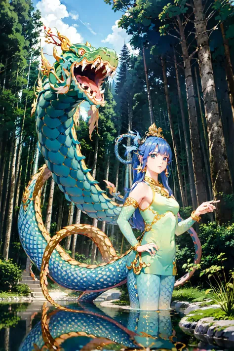 (anime art style:1.4), (flat color:1.4), (best quality:1.4), (ultra highres:1.2), (photorealistic:1.4), (8k, RAW photo:1.2), very high detail, portrait shot, (himmapan style:1.7),(giant gigantic snake big head dragon:1.4), small trees, (in jungle:1.3) <lora:HimmapanV1:0.8>