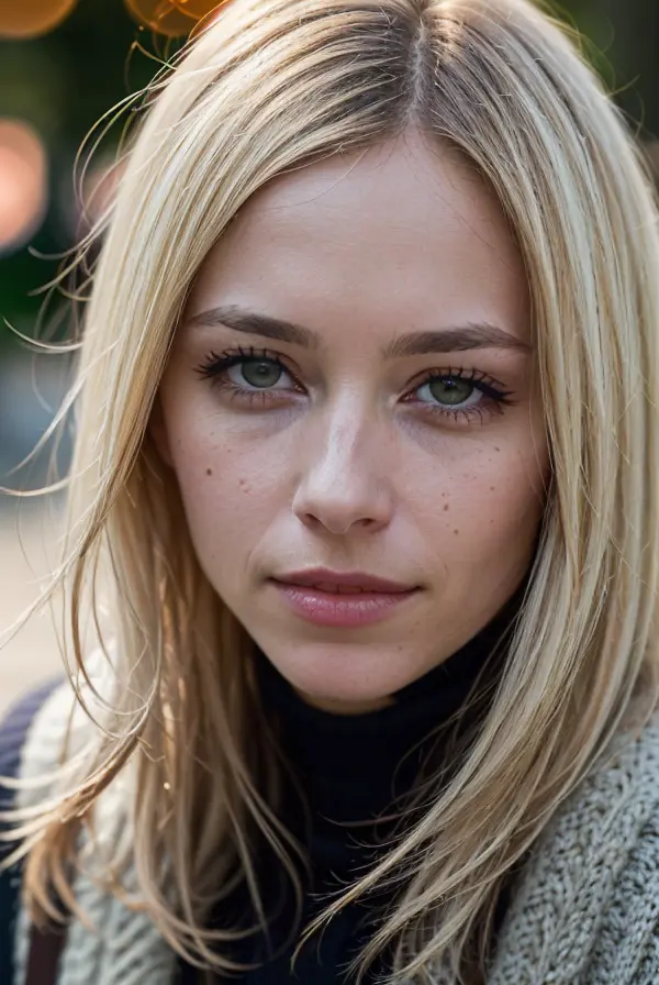 cindy sherman,
Close-up,
(beautiful girl, make up), (Age 19),
(happy, light blonde hair, hair flaps, parted bangs, London, England, dusk:1.2),
, HD, lens flare, cable knit sweater, pleated skirt, and loafers,
looking at viewer,
(RAW Photo, cg unity, photography, ultra realistic details, sharp focus, detailed skin,4k, high-res, masterpiece, best quality:1.1),
(realistic, photo-realistic:1.37)
(8k,4k, UHD, high resolution, professional, cinematic, movie, dramatic, noise), (detailed background:1.25), bokeh anamorphic depth of field blur background,
