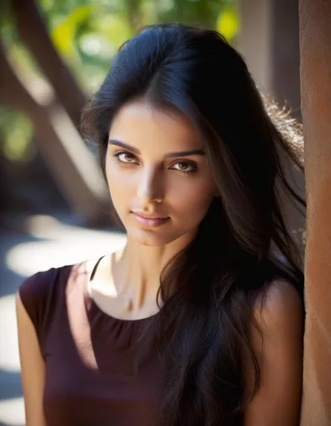 portrait photo of Giselli Monteiro woman studio quality, sun streaming on face, looking straight at camera, outdoors, sharp, medium saturation, high contrast, HDR <lora:Giselli_Monteiro_SDXL_LoRA:1>