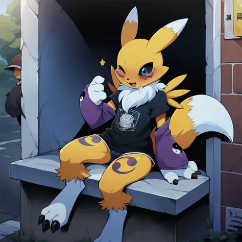 score_9, score_8_up, score_7_up, score_6_up, score_5_up, score_4_up, source_anime, frightfur Renamon, silverspoon, frightfur, looking at viewer:1.2, stuffing, blades, stitches, detailed, slums, sharp,rich, <lora:Frightfurfluffal1-000004:1>,