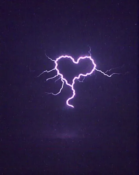 lightning, night, heart  <lora:lowfi-step00015000:1>
