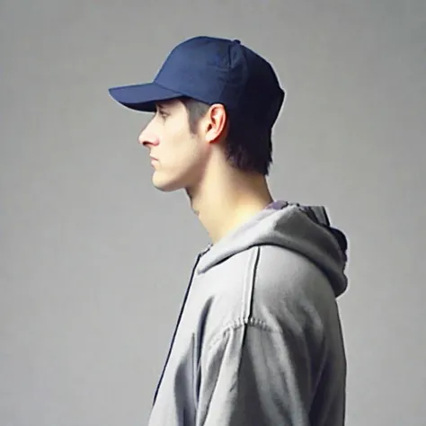 lowfi, fashion, baseball cap, young man, baggy clothes, product photo
<lora:lowfi-step00015000:1>