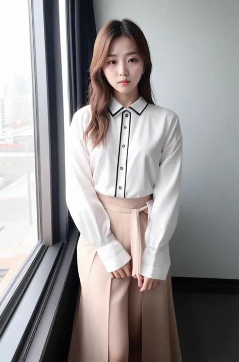 best quality and best aesthetic Photo of a Beautiful Korean kpop idol Woman, simple nostalgic, nice spring afternoon lighting, professional iphone photo