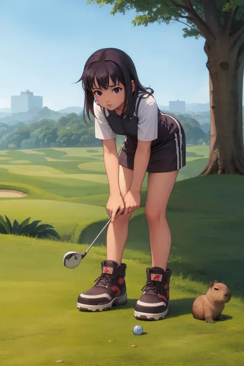 Please draw a cat playing tennis, to draw the feeling of anime, very fun, very cool --auto --s2
