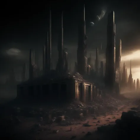 photo Post Singularity Civilization, apocalyptic dystopia (PostSingularity style:1) <lora:djzPostSingularity:0.8)