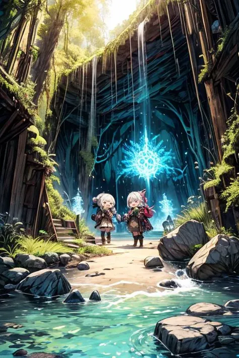 chibi, (> <:1.2),big laugh
punching, doyagao,
(The adventurers venture deep into the cave, facing challenging trials in their quest for ancient treasures. However, their journey is threatened by the little creatures guarding the treasure. United by courage, the adventurers confront the tiny beings in a fierce battle. Will they be able to claim the treasure:1),
masterpiece, illustration, best quality, best aethetic
<lora:t3xtn:0.4> <lora:test2:1> <lora:nnchibi:0.5>