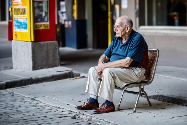 leica_style,masterpiece, best quality,super detailed, high resolution, very detailed, 8k uhd, (Skin Wrinkles: 0.9), (fidelity, fidelity: 1.5), (high detailed skin:0.9), (visible pores:0.6),Clearly visible pores, real skin texture,
((An old man sits on a street corner)),dress,street,night,
((detailed face)),(freckles:0.8), (natural light), amazing, photon mapping, radiosity, amazing physically based rendering, fine detail, best, high quality , RAW Photo, (Bokeh: 1.2), Realistic, (Depth of Field: 0.5), Bokeh Background, (Detail Clothing Features), real skin, (skindentation),