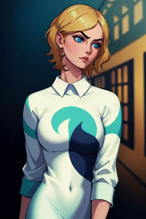 (dark theme:0.6), mikulish, 1girl, solo, short hair,  blue eyes, blonde hair, shirt, ,  <lora:mikulish:0.6>, (hdr:1.22), muted colors, complex background, hyperdetailed, art [[by jordan grimmer]]