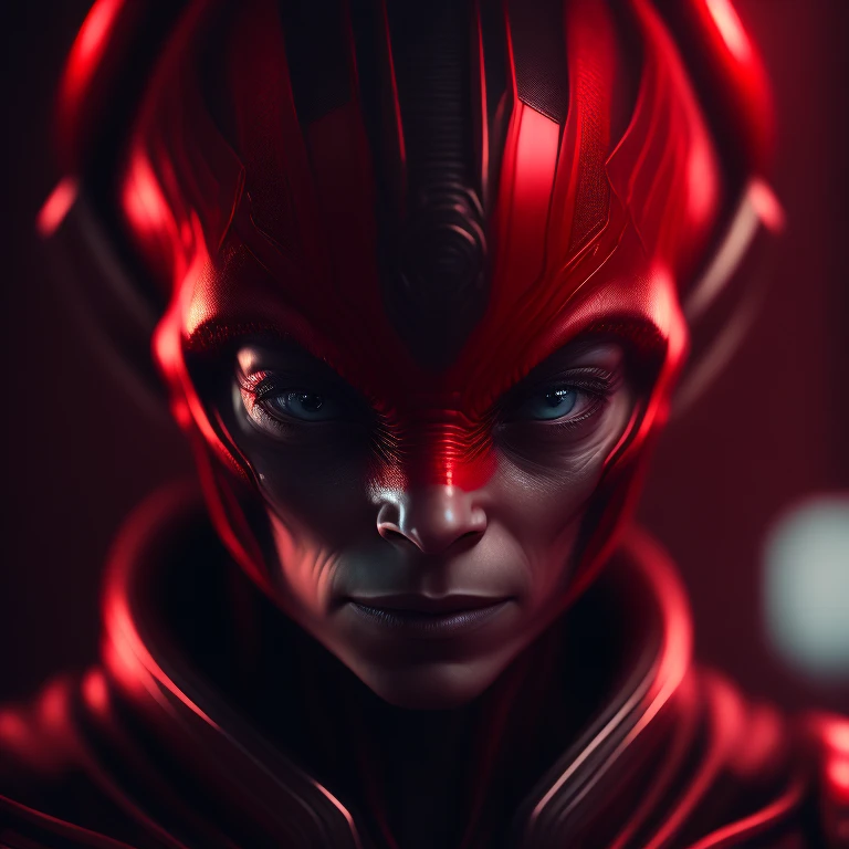 cinematic shot of  realistic close portrait of creepy scary red alien , seamless, epic, cinematic, intricate detail, award winning, great lighting, shading, high quality, detailed <lora:pdalns:1> <lora:richVIP_SD2.1:1>