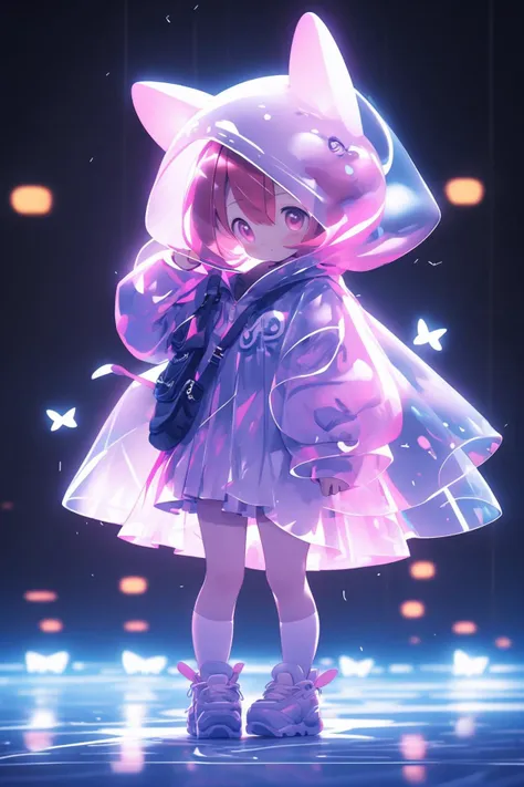 (best quality, masterpiece:1.2),1girl,sparkle,pink hair, <lora:backlighting(光照):0.6>,skirt,