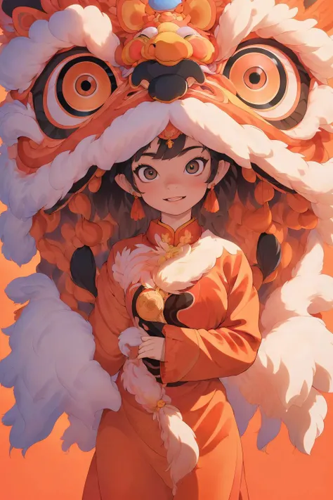 <lora:LionDanceV1:0.7>, lion_dance, (masterpiece, best quality, high quality, highres, ultra-detailed),