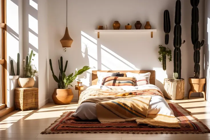<lora:sn_20231009095455:0.9>,sn,no humans,plant,potted plant,indoors,rug,window,cactus,sunlight,pillow,still life,blanket,carpet,