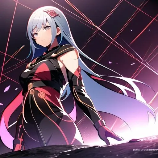 (masterpiece), kasane, fantasy,neon lights, high tech, temple <lora:Kasane:1>