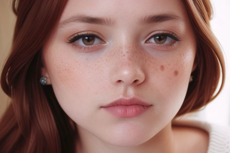 Super Closeup Portrait, Tsundere petite redhead indigenous woman in a 1700s tavern, blushed wtf Look, Freckles, knitted Cape, with soft lighting and subtle, inviting decor, RAW photo, (high detailed skin:1.2), 8k UHD, DSLR, soft lighting, high quality, film grain, Fujifilm XT3,, RAW candid cinema, 16mm, color graded portra 400 film, remarkable color, ultra realistic, textured skin, remarkable detailed pupils, realistic dull skin noise, visible skin detail, skin fuzz, dry skin, shot with cinematic camera, boobs, knitted Pantyhose, see through blouse, Art nouveau knitted Long skirt, puffy nipples, feminine expressions, 1700s,