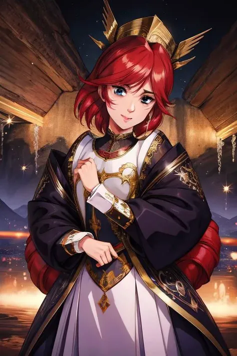 (masterpiece:1.1), (best quality:1.1), 1girl, Real light and shadow, anime face, 4k, 8k, wallpaper,epic, detail texture, ((((red hair:1.35 colored inner hair,ear breathing)))),((blue_eyes:1.3))),intricate eyes,beautiful detailed eyes,symmetrical eyes,big eyes:1.5,(((lustrous skin:1.5,bright skin: 1.5,skin tanned,shiny skin,very shiny skin,shiny body,plastic glitter skin,exaggerated shiny skin,illuminated skin))),(detailed body,(detailed face)), cute,slutty,erotic,daring,((nsfw)), (((medieval man clothes,adventurer man clothing,winter coat,)),(((intricate outfit,intricate clothes,embroidered outfit,ornate outfit,embroidered clothes,ornate clothes))), (dynamic pose:1.0),happy,smile,(centered,scale to fit dimensions,Rule of thirds), (ultra detailed,extremely detailed),(photorealistic artwork:1.37),(extremely detailed CG unity 8k wallpaper),(((vibrant colors,vibrant theme))),(intricate),(masterpiece),(best quality),