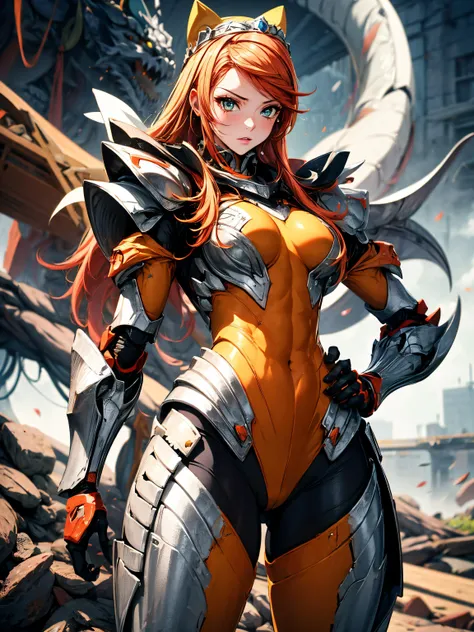 (cowboy shot), (masterpiece), (best quality:1.0), (ultra highres:1.0), highly detailed face and eyes,
BREAK
<lora:Etie_1024:0.8> etie, hands on hips, orange hair
<lora:Mecha:0.1> Mecha, armor,
<lora:dragon_real_base_V1:0.4> dragon
<lora:more_details:0.5>