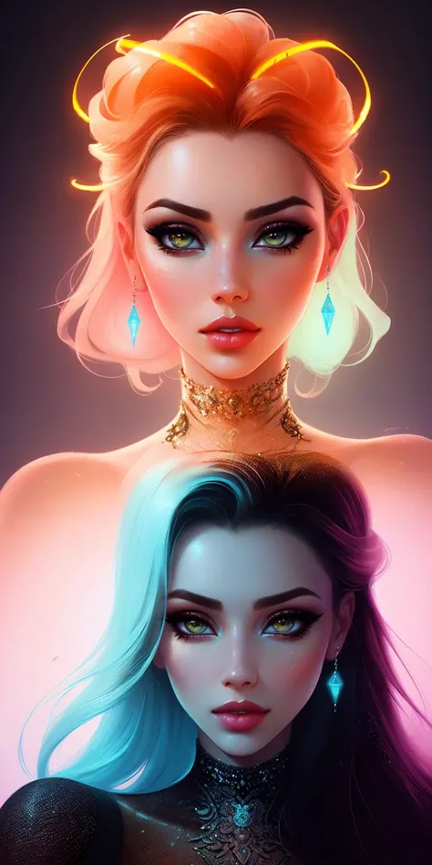 [Adriana Chechik], digital painting, medium shot, , (lightroom:1.13), soft light, (natural skin texture:1.2), sharp focus, focused, glass led brain lines, (corals on the face), corals skin, jellyfish style, art by Anna Dittmann,

[(colorful explosion psychedelic paint colors:1.2)::0.20], 
cgsociety, analytical art, detailed painting, glowing neon, iridescent paint, intricate artwork by Tooth Wu, art by Android Jones, wlop, beeple, octane