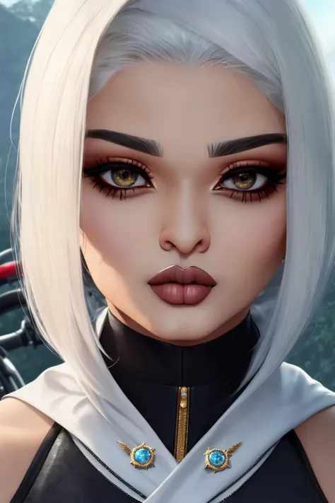 Aishwarya Rai, 1girl, solo, pilot, white hair, black eyes, detailed face, sexy,
masterpiece, professional, high quality, beautiful, amazing, renaissance, ConceptArtWorld, bike shorts, closeup, extreme closeup,
photoshoot, 4k, realistic, detailed background, smart,