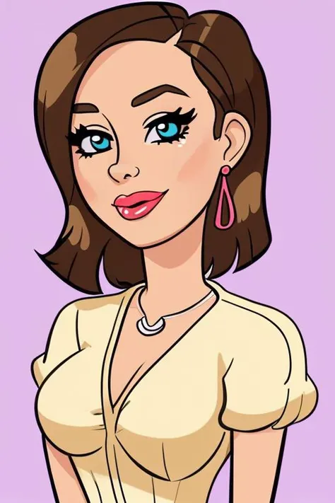 beautiful latina girl, cartoon