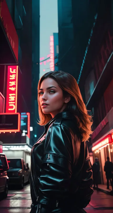 A tenacious female journalist uncovering a high-stakes conspiracy in a bustling metropolis, weaving through crowded streets and dark alleyways
([Liv Tyler|Alicia Vikander|Denise Richards]:0.8), close up,
Detailed clothes, green eyes, flowing hair, determined expression, shiny glossy skin, subsurface scattering, (sharp:0.7), 
[(colorful explosion psychedelic paint colors:1.21)::0.05],
amazing fine detail, Nikon D850 film stock photograph Kodak Portra 400 camera f1.6 lens, rich colors, lifelike texture, dramatic lighting, urban environment, skyscrapers, neon signs, street vendors, dynamic composition, unreal engine, trending on ArtStation, cinestill 800 tungsten