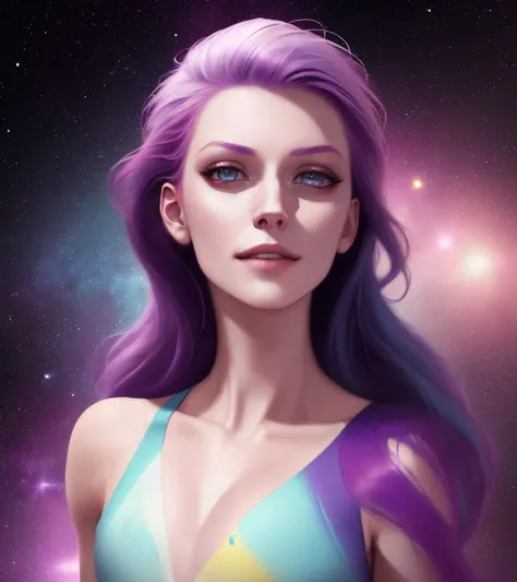 19yo female, pale skin, European,

[(colorful explosion psychedelic paint colors:1.2)::0.375]

sport outfit, closeup, extreme closeup, photorealistic, 
smiling,
purple hair, tattoos, 
(full body), perfect eyes, athletic, realistic proportions,
(outer space background:1.1),
vivid colors,
by Mark Edward Fischbach, artstation, concept art,  masterpiece,  colorful, elaborate background,  photography, smooth, sharp focus,  award-winning,  8K,  hrd,  art by greg rutkowski,