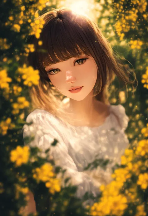 [upside down lightbulb :  elegant woman bending light , long flowering slack , fast  shutter speed, natural proportions, duo tone, depth of field :3]