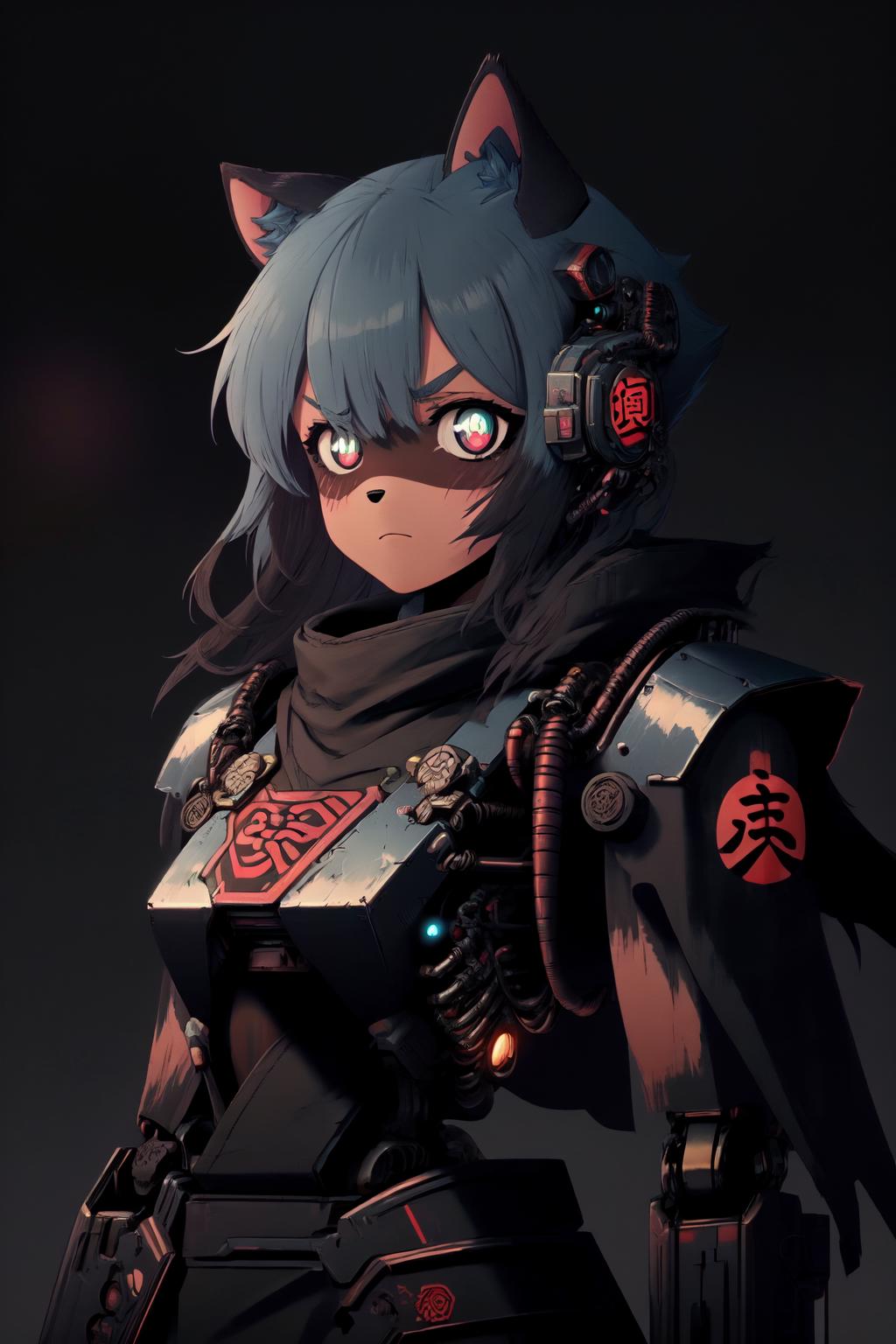 A woman in a cat suit with a cat ear and a cat tail - SeaArt AI