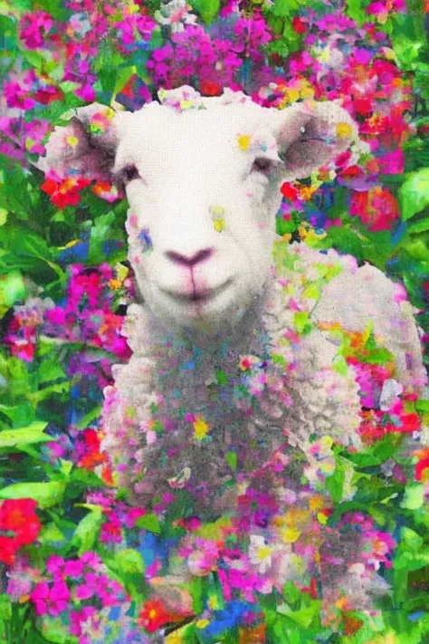 lamb in flowers, trsldamrl