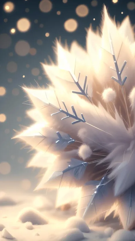 RAW photo, <lora:FurryStyle:1> FurryStyle a macro shot of a delicate snowflake falling in winter