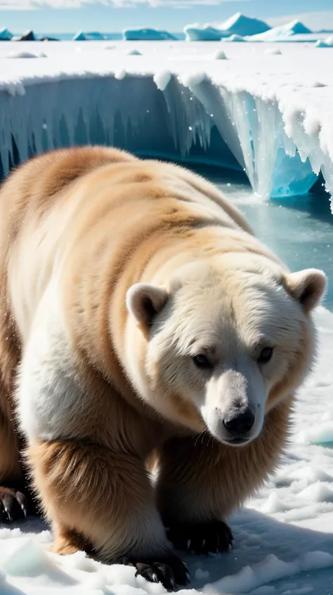 RAW photo,  <lora:FurryStyle:1> FurryStyle polar bears curiously inspecting an ice hole in an Arctic winter <lora:add_detail:0.5>  Intricate details