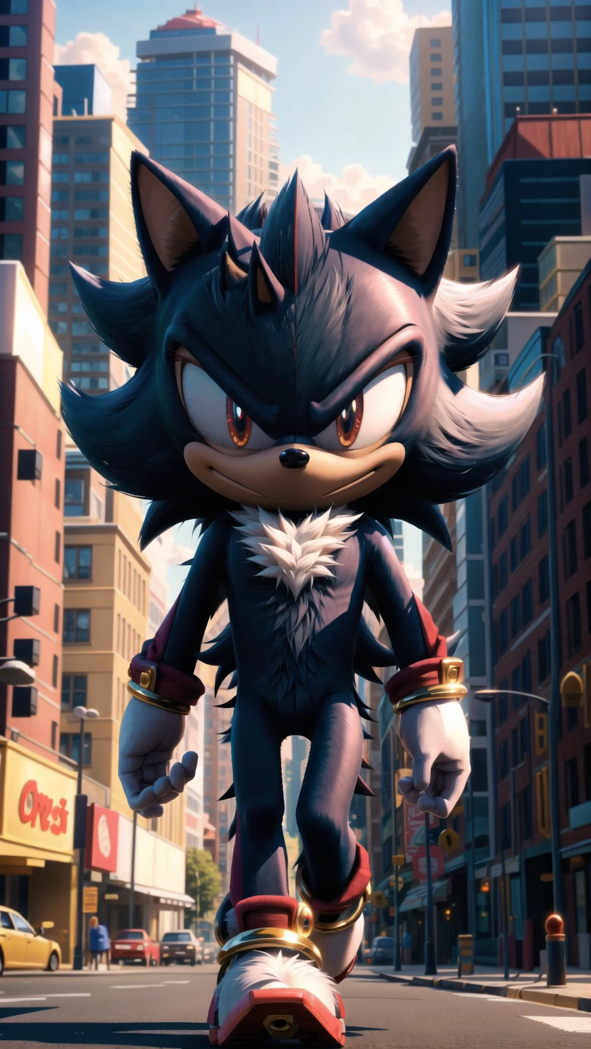 1boy, <lora:FluffyStyle:0.8> FluffyStyle, BREAK,
<lora:ShadowTheHedgehogSonic1:0.8> Shadow the Hedgehog (Sonic), Shadow, BREAK,
body fur, furry,, masterpiece, best quality, hyperrealistic, extremely detailed, highly quality, 4k, sharp focus, professional photograph, sharp focus, award winning, cinematic lighting, octane render, unreal engine, volumetrics dtx, Wallpaper,