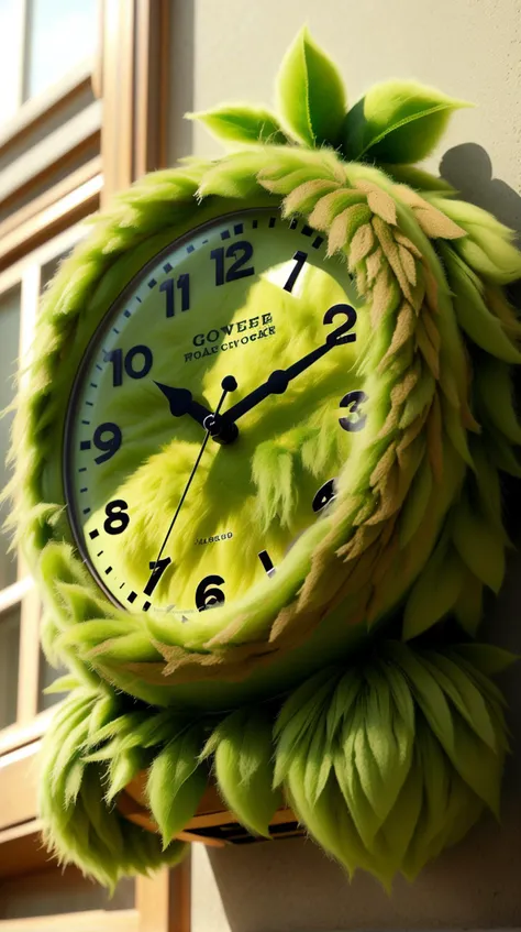 <lora:FurryStyle:1> FurryStyle Green Clock
