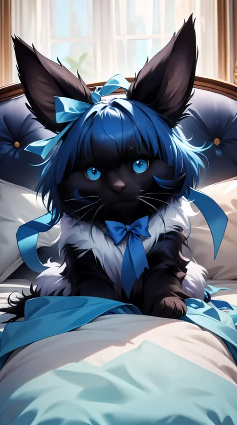 <lora:FurryStyle:1> FurryStyle Blue Ribbon