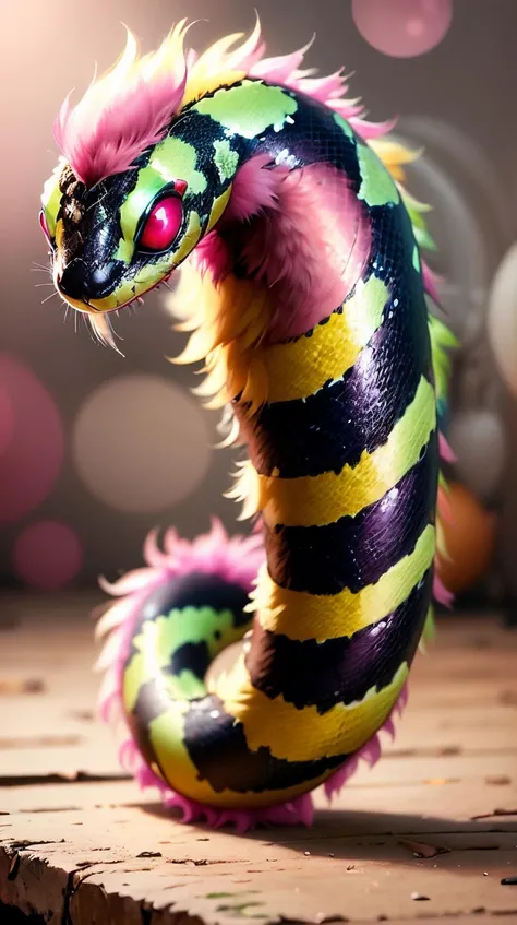 <lora:FurryStyle:1> FurryStyle Fuchsia snake