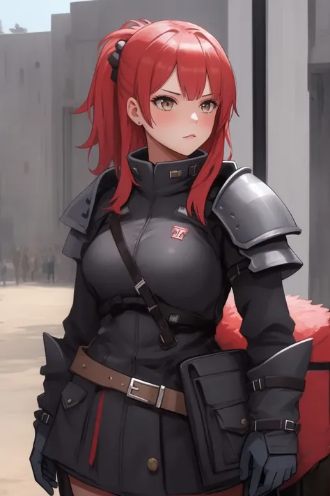 a girl,masterpiece,armor,<lora:Mp7:0.5>, <lora:ArmorFusion:0.5>