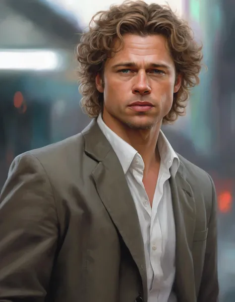 Digital art of ((ohwx man)) <lora:pitt_lora_sdxl_v1-000008:1> , photorealistic, curly hair, highly detailed, artstation, smooth, sharp focus, art by michael whelan, artgerm, Darek Zabrock