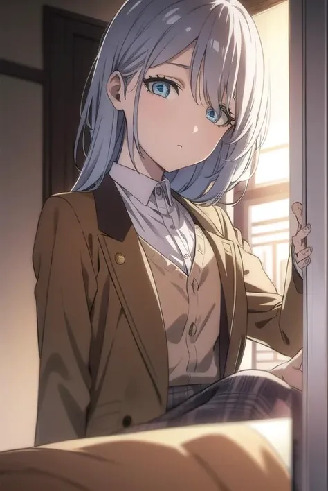 sayatakatori, <lyco:sayatakatori-lyco-nochekaiser:1>,
saya takatori, long hair, grey hair, hair over shoulder,
BREAK skirt, long sleeves, jacket, long skirt, brown jacket,
BREAK looking at viewer,
BREAK indoors,
BREAK <lora:GoodHands-vanilla:1>, (masterpiece:1.2), best quality, high resolution, unity 8k wallpaper, (illustration:0.8), (beautiful detailed eyes:1.6), extremely detailed face, perfect lighting, extremely detailed CG, (perfect hands, perfect anatomy),