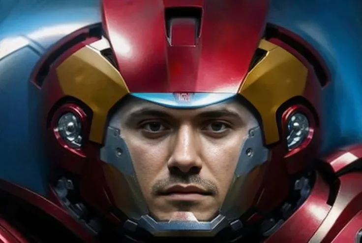 Head Texture, ironman, face center, metal <lora:Head Texture Map_v.1.0:0.85>, <lora:add_detail:0.2>